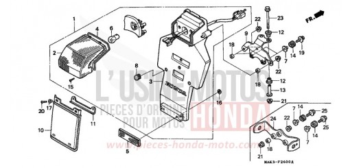 FEU ARRIERE FX650Y de 2000